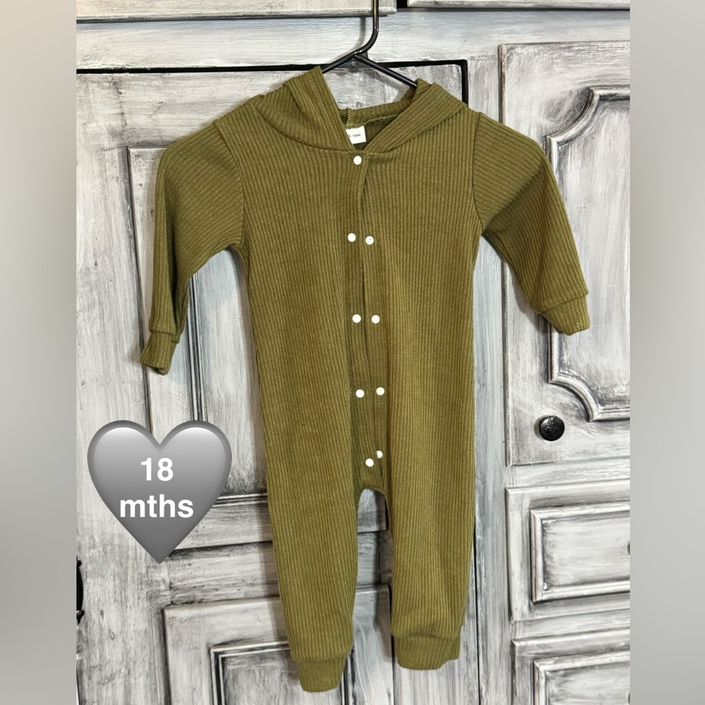 Olive Green Kids One Piece